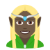 🧝🏿‍♀️ woman elf: dark skin tone display on JoyPixels